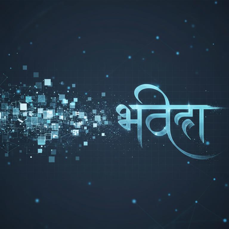 Digital visualization showing Unicode text transforming into elegant AMS calligraphy script.