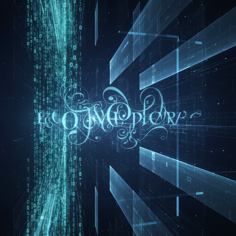 Digital transformation of text flowing from standard Unicode into a stylish new font.