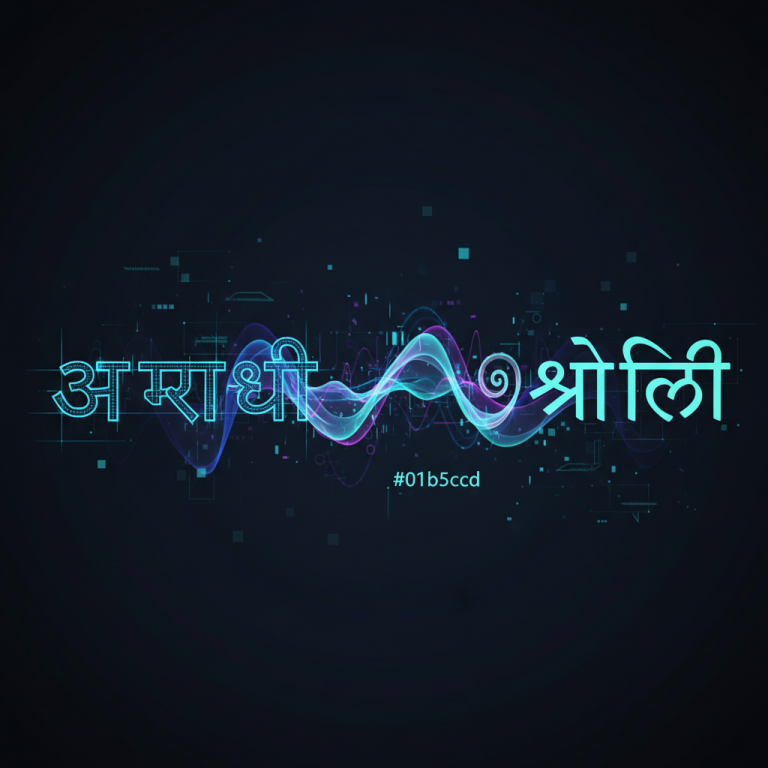 Digital interface illustrating the function of a Unicode to Shree Lipi converter tool for Marathi script.