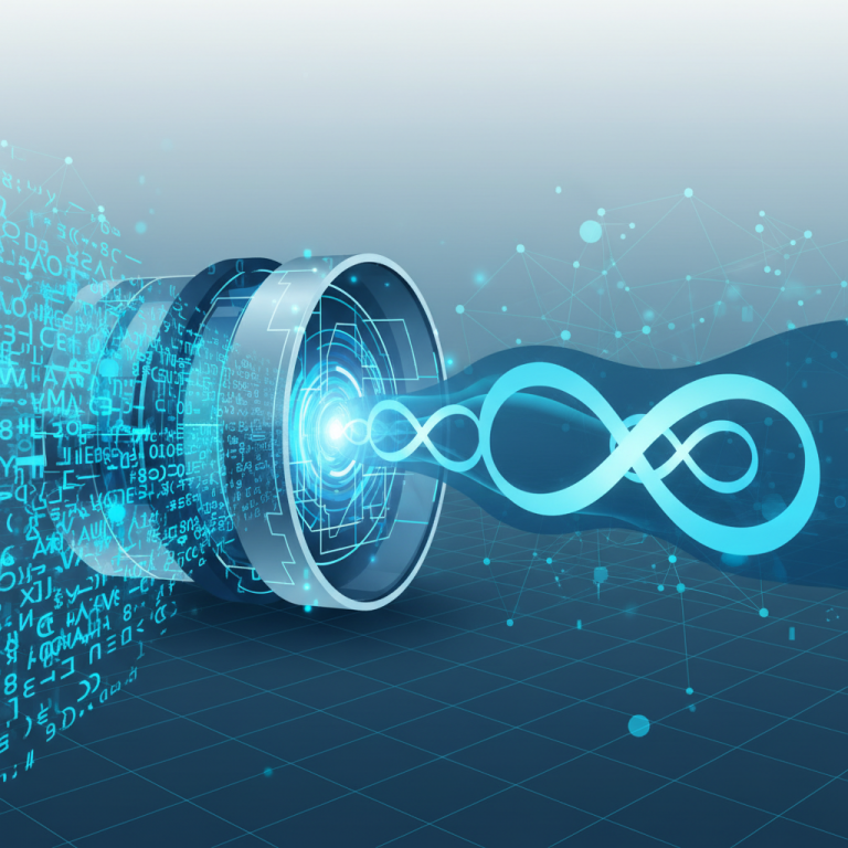 यूनिकोड टू इन्फिनिटी कनवर्टर प्रक्रिया को दर्शाता हुआ चित्रण।