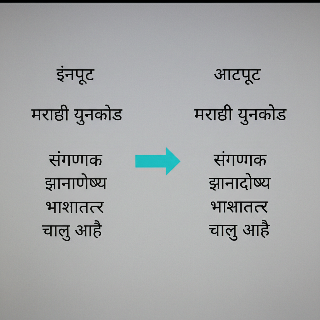 चाणक्य फॉन्टचे वैशिष्ट्य Walkman Chanakya फॉन्ट मध्ये रूपांतरित केलेला मराठी मजकूर