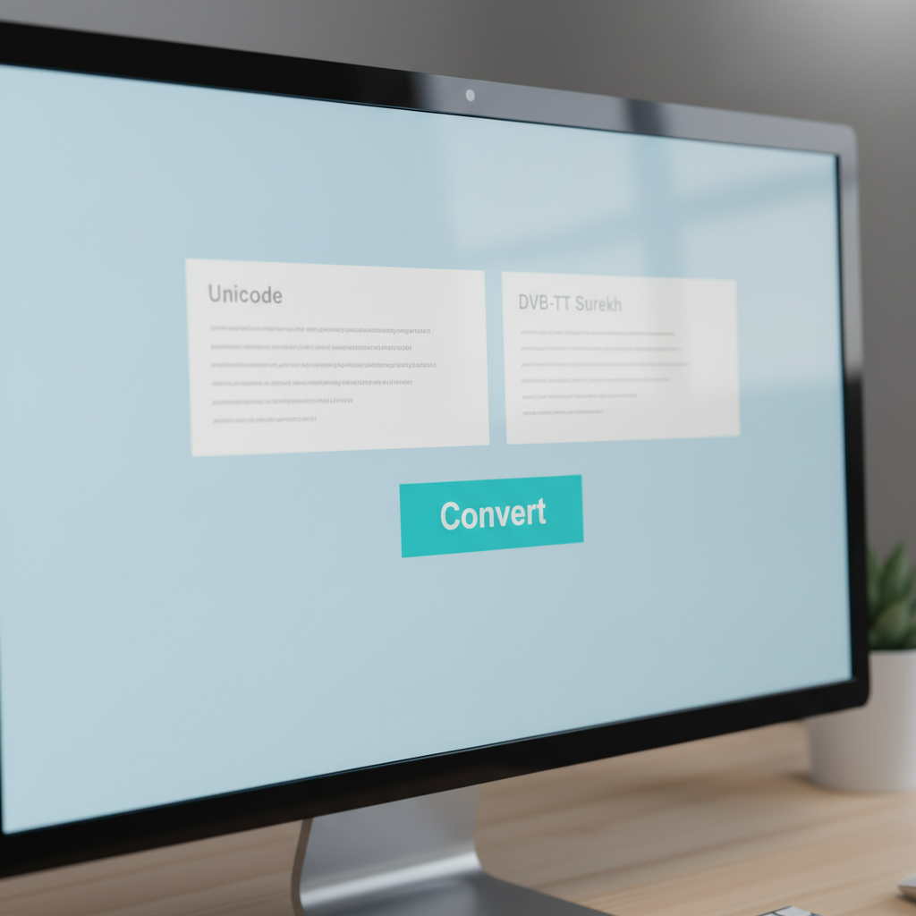 कनवर्टर टूलचा वापर युनिकोड टू डीव्हीबी टीटी सुरेख कनवर्टर इंटरफेस