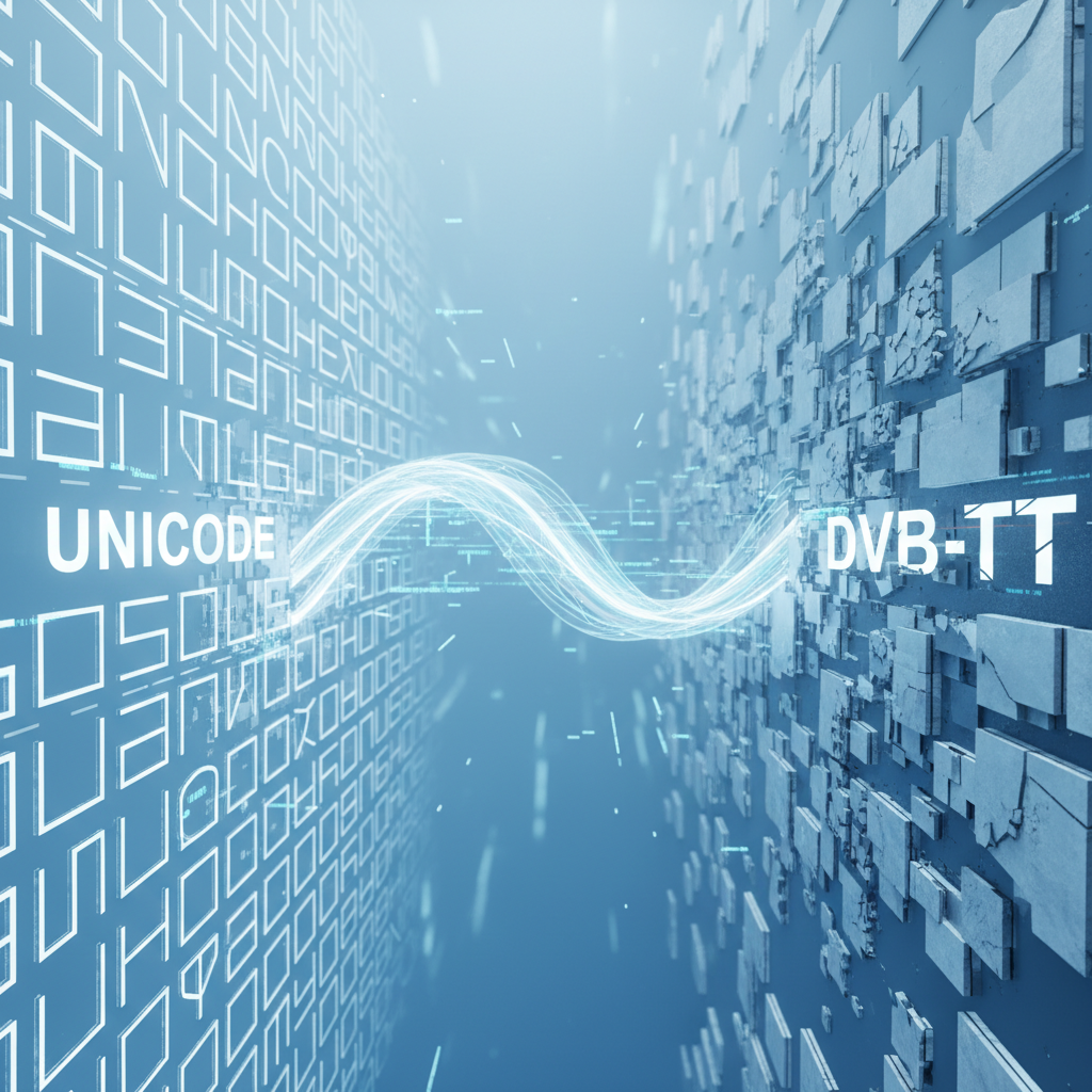 यूनिकोड बनाम डीवीबी-टीटी यूनिकोड और डीवीबी-टीटी सुरेख फ़ॉन्ट के बीच तुलनात्मक दृश्य।