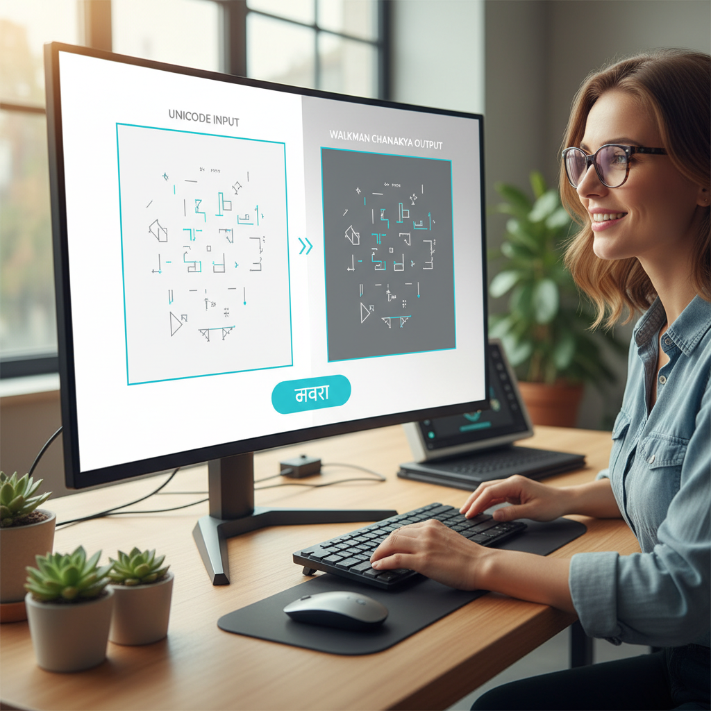 सटीक परिणाम Walkman Chanakya फॉन्ट कनवर्टर का उपयोग कर रहा संतुष्ट उपयोगकर्ता।