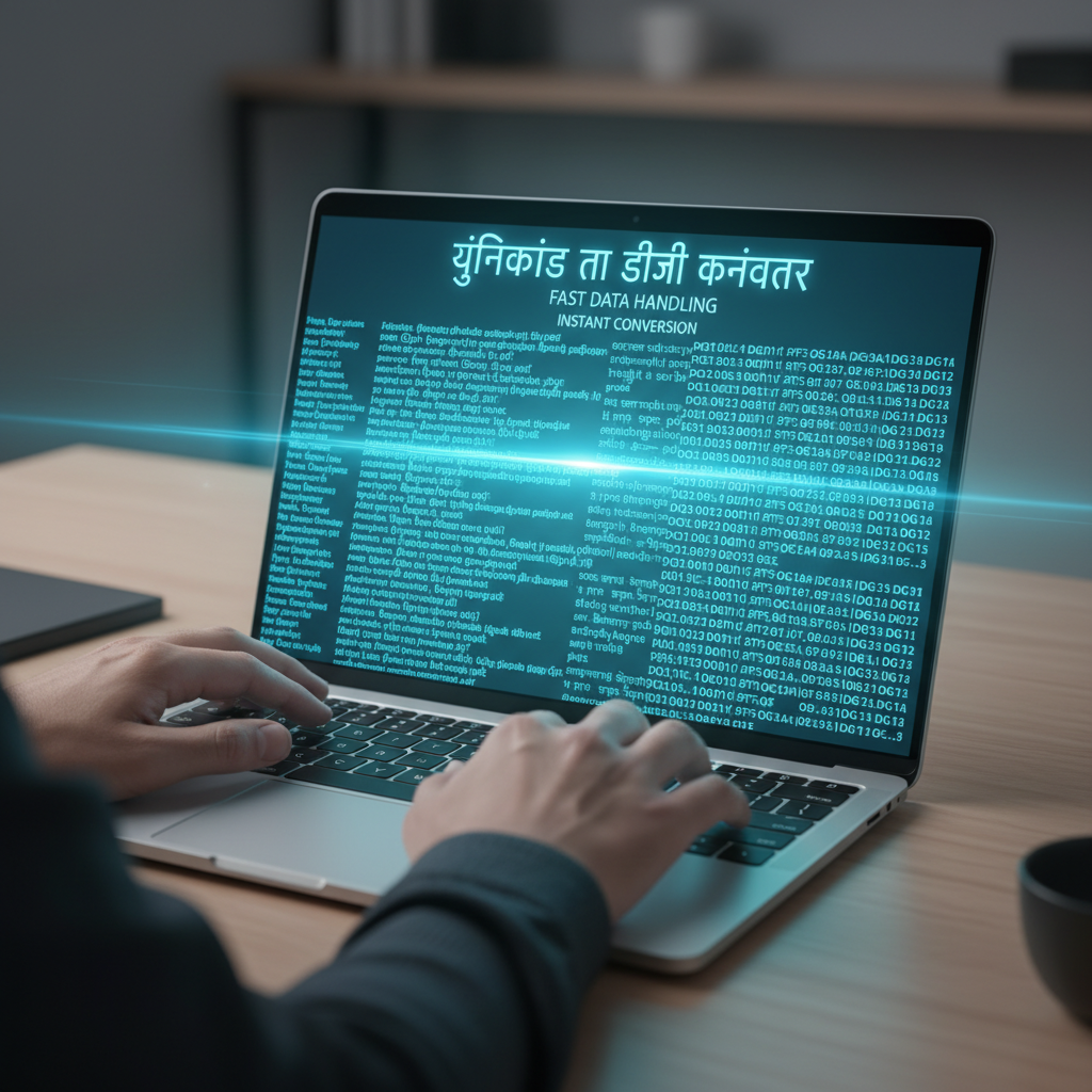 तेज डेटा रूपांतरण तेज और सटीक यूनिकोड टू डीजी कन्वर्टर उपयोग