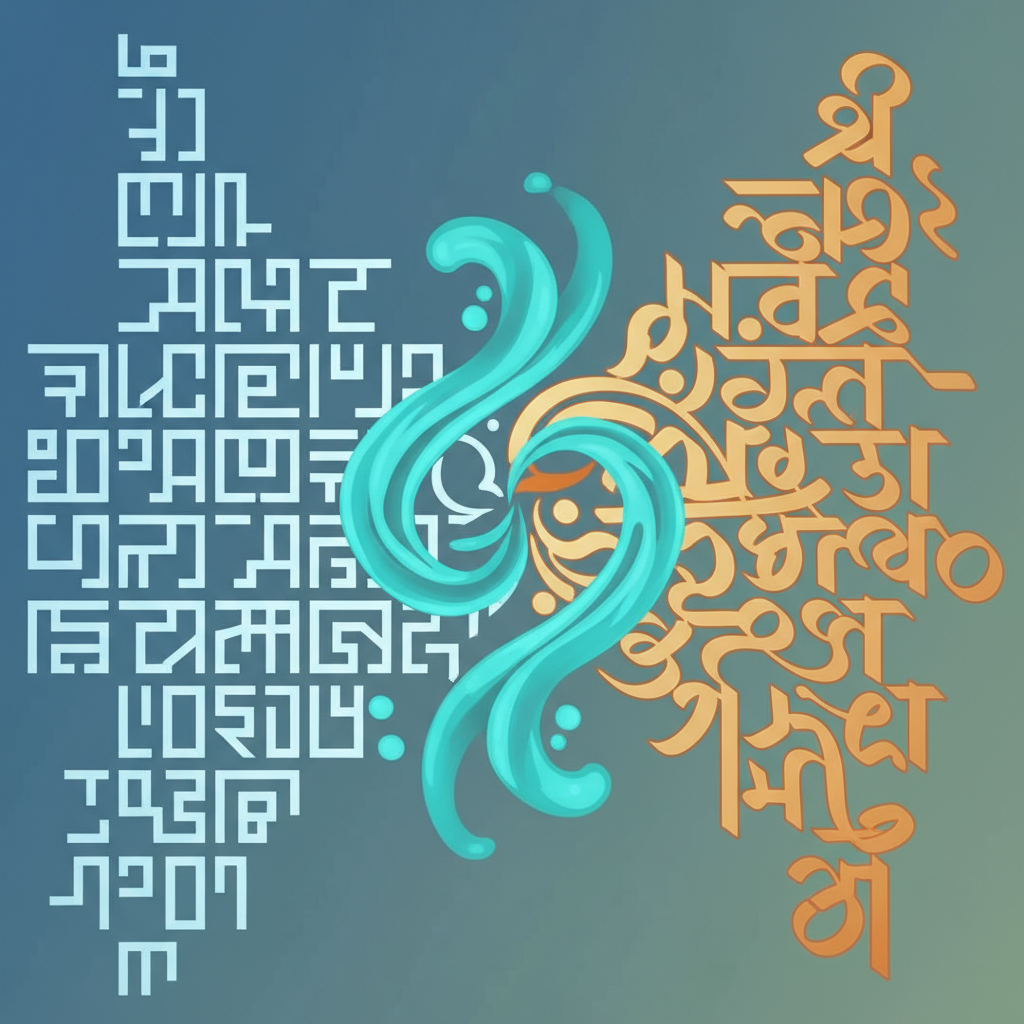 फॉन्ट अनुकूलता विभिन्न फॉन्ट लिपियों के बीच सहज अनुकूलता (कम्पैटिबिलिटी) का चित्रण।