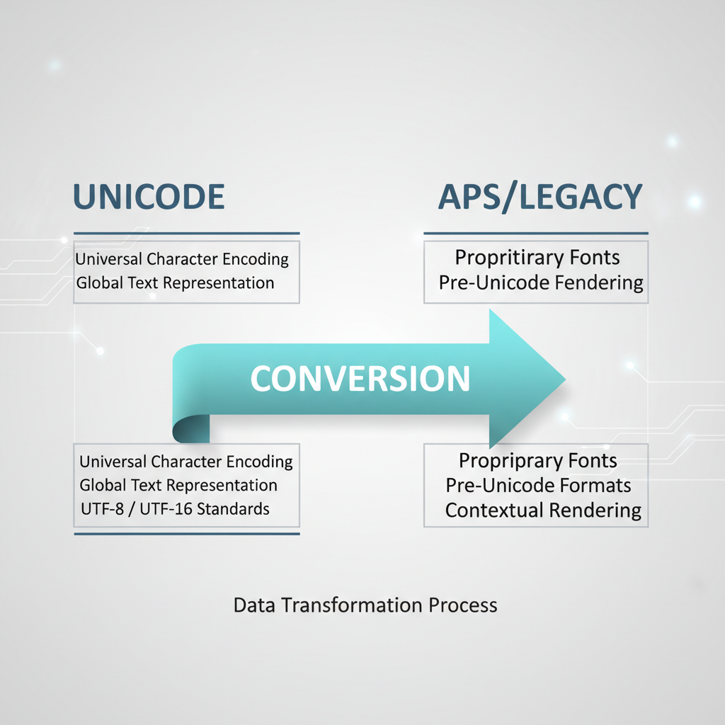 एपीएस फॉन्ट रूपांतरणाचे फायदे युनिकोड ते एपीएस फॉन्ट कनवर्टर वापरा आणि वेळेची बचत करा.