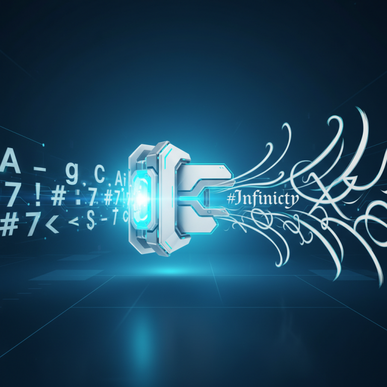 A digital flow chart illustrating the process of Unicode to Infinity converter.