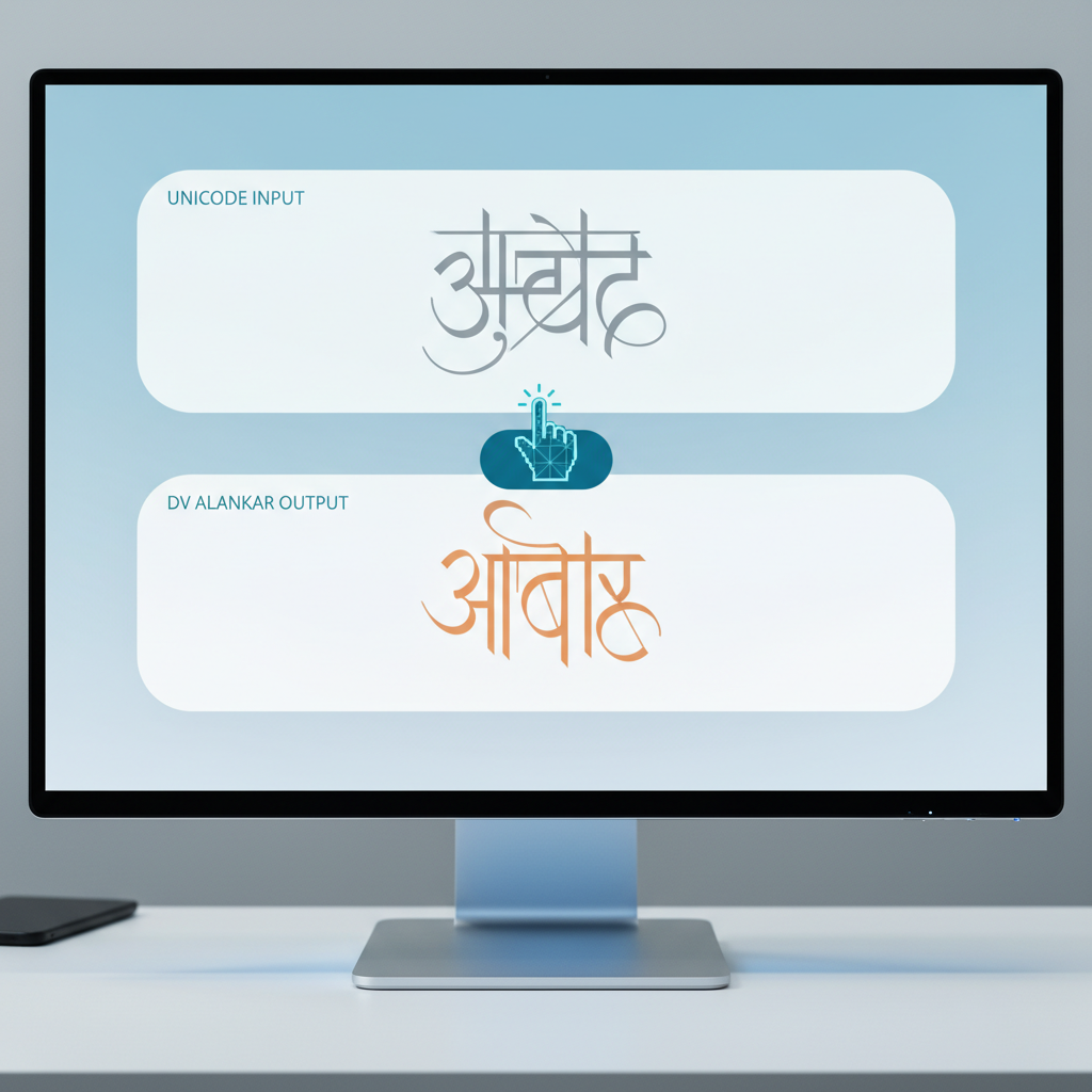 यूनिकोड से डीवी अलंकार मराठी फॉन्ट कन्वर्टर: पारंपरिक टाइपिंग का सबसे आसान तरीका