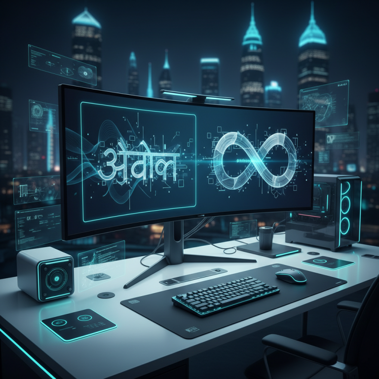 यूनिकोड फॉन्ट को इनफिनिटी फॉन्ट में बदलते हुए स्क्रीन