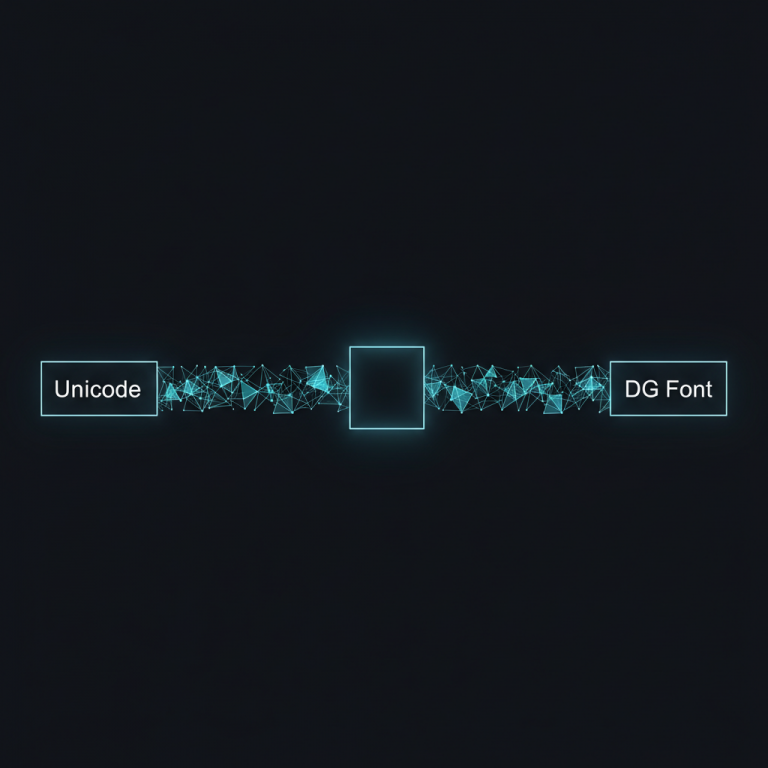 यूनिकोड से डीजी कनवर्टर टूल का ऑनलाइन इंटरफ़ेस