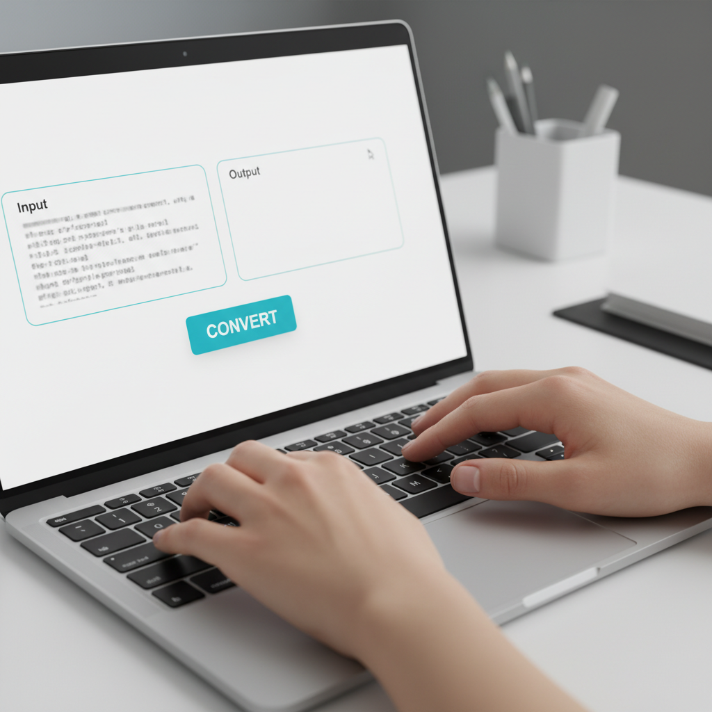 रूपांतरण के चरण यूनिकोड से एएमएस कनवर्टर टूल का उपयोग करते हुए उपयोगकर्ता