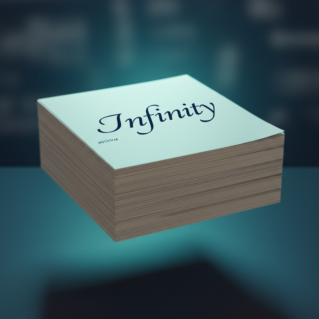 अंतिम इनफिनिटी आउटपुट इनफिनिटी फॉन्ट में प्रिंटेड दस्तावेज़