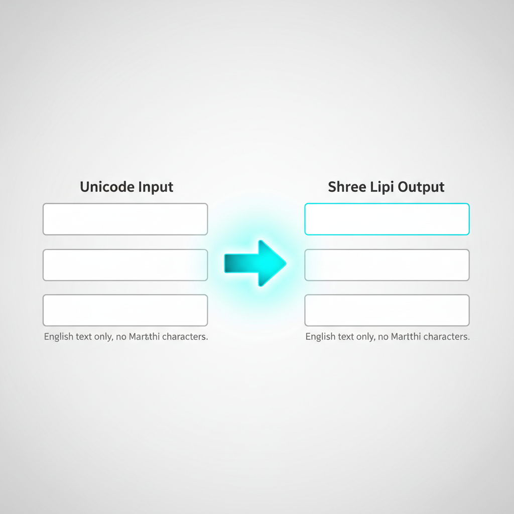श्रीलिपी आणि युनिकोडमधील फरक स्पष्ट करणारी ग्राफिक